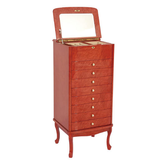 鸟眼枫木法式复古珠宝首饰柜 商品图4