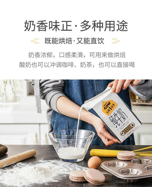 认养一头牛超高温灭菌全脂纯牛奶1L Pure Milk 商品图1