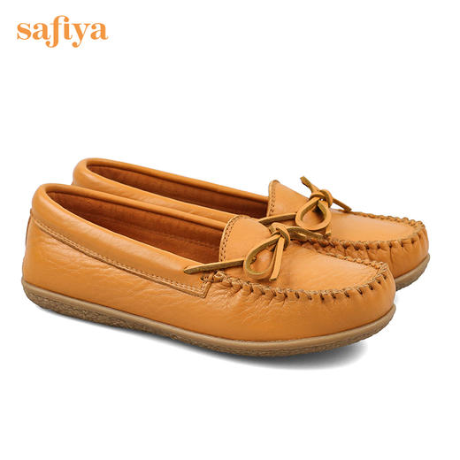 Safiya/索菲娅 商场同款2022秋季新款豆豆鞋舒适软底一脚蹬蝴蝶结百搭浅口单鞋 SF23111087 商品图6