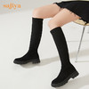 【新春秒杀】Safiya/索菲娅靴 子长靴女2022冬季新款网红高筒圆头松糕厚底瘦瘦靴女 SF24117031 商品缩略图1
