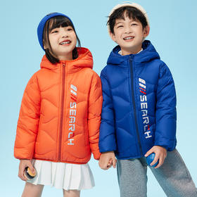 XBB-G9576儿童秋冬90绒羽绒服轻薄款男童女童字母款白鸭绒羽绒外套一件