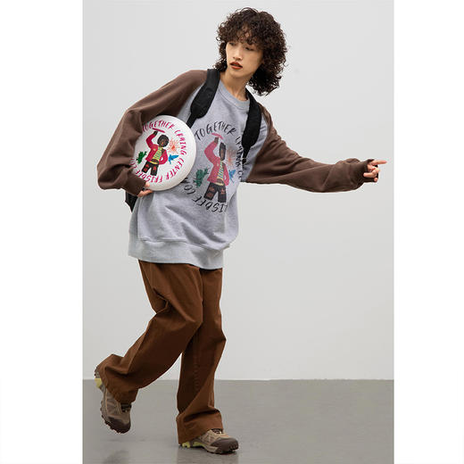 CryingCenter 在太阳下学习转飞盘趣味插画图案卫衣 哭喊中心 商品图2