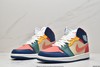 耐克乔丹Air Jordan 1 Mid Multi-Color多色拼接中帮休闲运动板鞋DN3738-400男女鞋 商品缩略图3