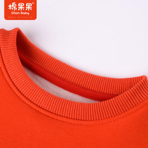 商场同款棉果果冬季男女童无帽保暖舒适亲肤加绒圆领套头卫衣M402180422636 商品图3