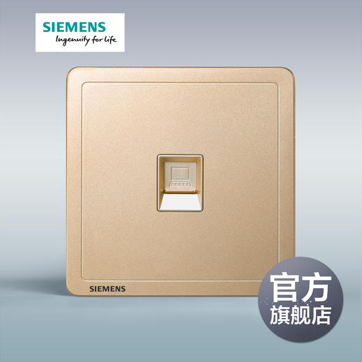 西门子开关插座面板致典日耀金六类电脑插座 商品图0