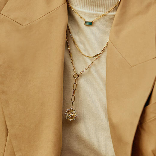 复古Y型链  ONCHIC Y型链扣金币项链毛衣链 商品图6
