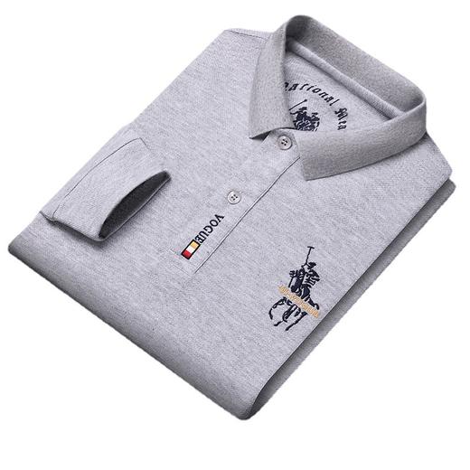 福利款~红览 纯棉polo衫男士商务休闲翻领长袖T恤3168 商品图4