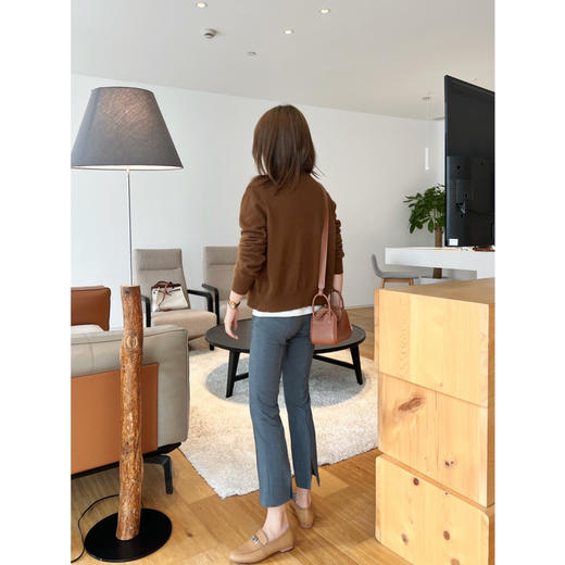 25特价 2209513    小开衩 直筒 百搭西裤 羊毛精纺 商品图2