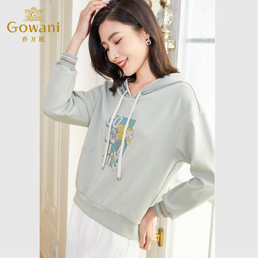 乔万尼卫衣新款女连帽春冬短款减龄设计EF3C880 商品图1