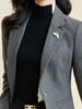 米思阳2025秋季新款时尚气质修身西装简洁干练一粒扣羊毛外套3381 商品缩略图4