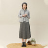 Famecoco范可儿羊毛半身呢子裙女士秋冬高腰百褶裙遮肚子F228HA027 商品缩略图4