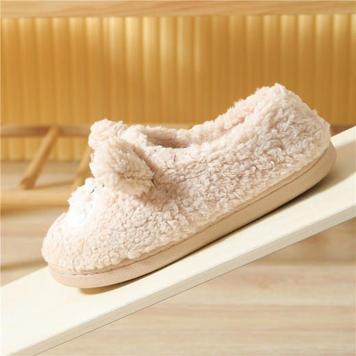 【踩在云朵一样舒服！情侣包跟棉拖鞋】穿上5秒就暖脚的拖鞋，日式可爱冬季室内居家外出防滑毛绒卡通拖鞋，洋气百搭地板拖棉拖 商品图4