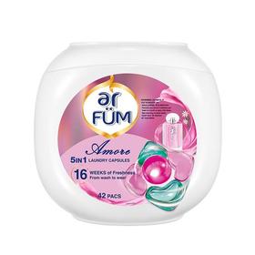 纺优美5合1洗衣凝珠（玫瑰心珠）12g*42粒/盒