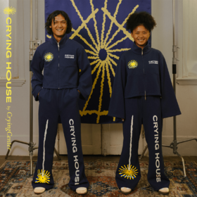 CryingCenter 泪屋系列 屋主套装 制服蓝薄绒卫衣套装立挺面料