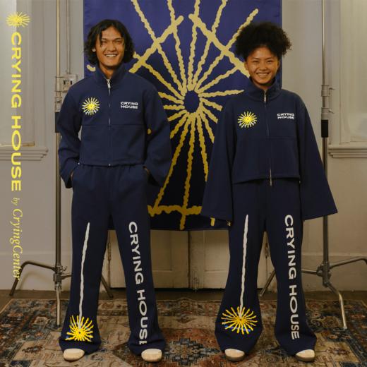 CryingCenter 泪屋系列 屋主套装 制服蓝薄绒卫衣套装立挺面料 商品图0