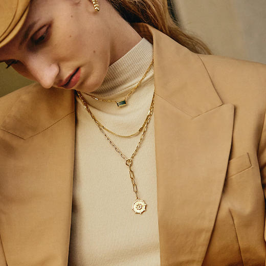 复古Y型链  ONCHIC Y型链扣金币项链毛衣链 商品图5