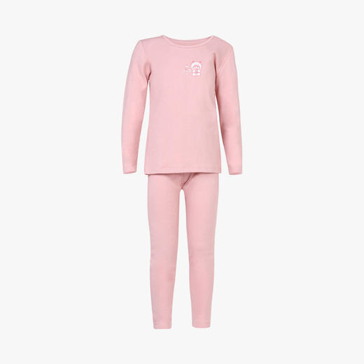 都市丽人眯雅佳舒暖负5度至5度童装棉质套装舒绒单面拉烫剪中套装保暖衣JW29A1 商品图7