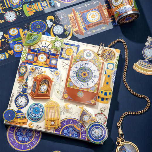 【故宫胶带】故宫星空钟表烫金PET手帐胶带 商品图6