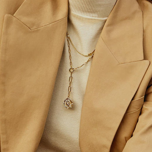 复古Y型链  ONCHIC Y型链扣金币项链毛衣链 商品图3