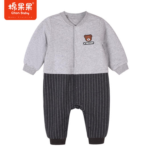 商场同款棉果果冬季男童小童夹棉保暖外穿领子可拆卸！小绅士夹棉对开连体衣M412722222722 商品图10