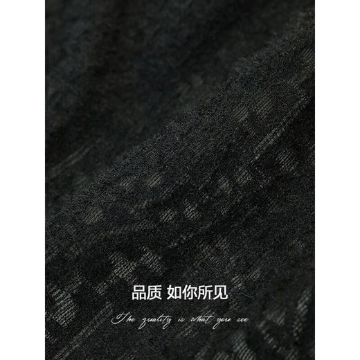 COCOBELLA镂空微透视立体提花针织衫女设计感气质打底衫MZ531 商品图4