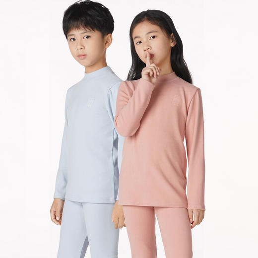 都市丽人眯雅佳舒暖负5度至5度童装特殊面料套装阳离子磨毛绒中套装保暖衣JW29A2 商品图0