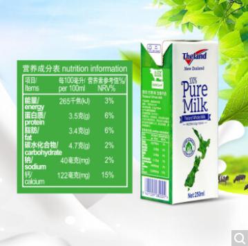 纽仕兰新西兰进口牛奶3.5g蛋白质牧场草饲高钙礼盒全脂纯牛奶乳品 250ml*24 整箱装 商品图1