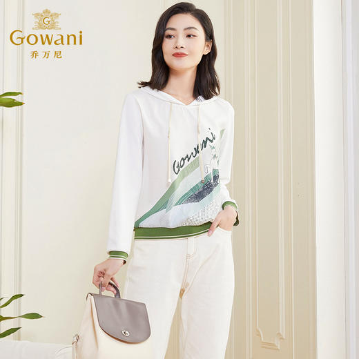 乔万尼卫衣女新款爆款时尚洋气连帽减龄设计小个子EF3C873 商品图3