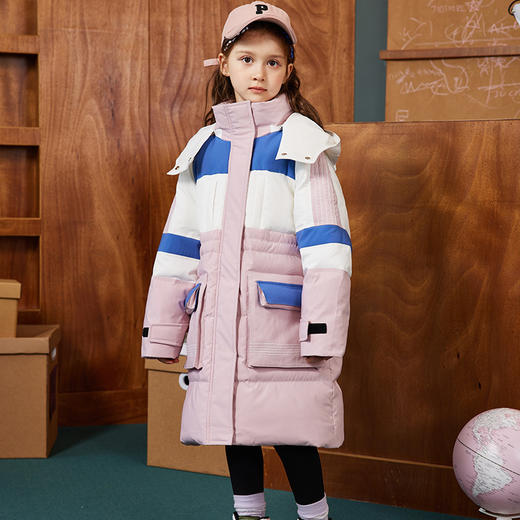 XBB-9597儿童羽绒服男童中大童帅气工装外套冬装新款童装女童中长款厚 商品图2