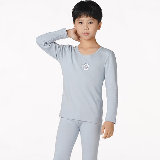 都市丽人眯雅佳舒暖负5度至5度童装棉质套装舒绒单面拉烫剪中套装保暖衣JW29A1 商品图1