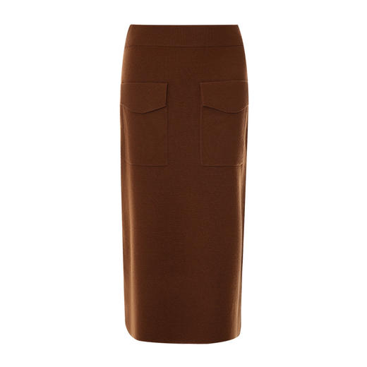 EITIE爱特爱秋冬新款时尚包臀保暖过膝针织半身裙秋冬女半裙6701406 商品图6