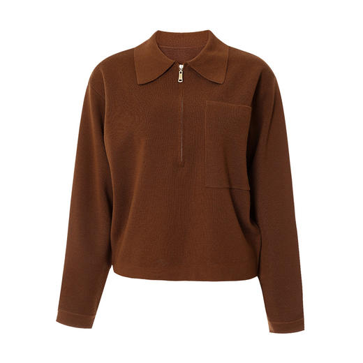 EITIE爱特爱秋冬新款时尚百搭显瘦修身保暖针织衫上衣女6701405 商品图6