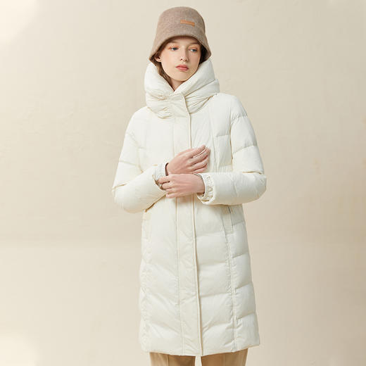 Famecoco范可儿原创双层立领羽绒服女中长款冬季保暖外套F228AD021 商品图0