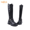 【春节不打烊】Safiya/索菲娅 长靴2022年冬季新款炸街圆头帅气绑带舒适厚底长筒靴女 SF24117133 商品缩略图8