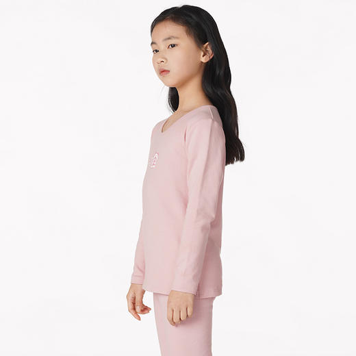 都市丽人眯雅佳舒暖负5度至5度童装棉质套装舒绒单面拉烫剪中套装保暖衣JW29A1 商品图5