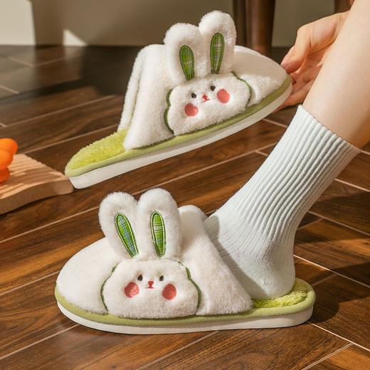 【超萌超可爱❗️兔兔毛绒保暖棉拖鞋】穿上5秒就暖脚的鞋子，日式卡通秋冬厚底毛绒绒拖鞋，洋气百搭地板拖棉拖，兔子蛇年本命年好礼物新年礼盒年货礼盒 商品图5