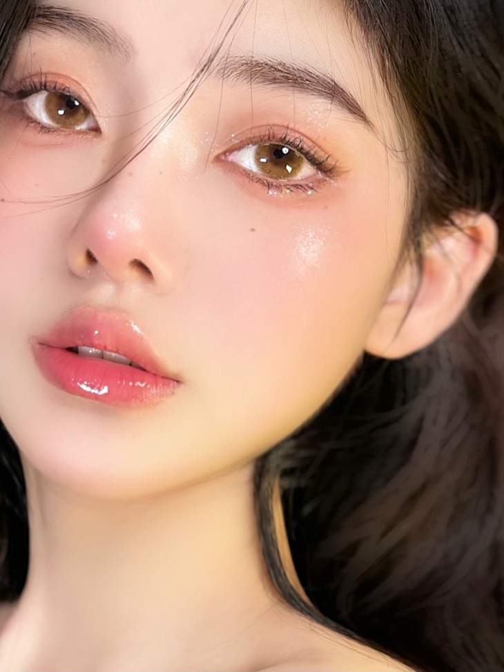 BLUSHGIRL年抛隐形眼镜 公主裙摆棕14.0mm 一副/2片-VVCON美瞳网15