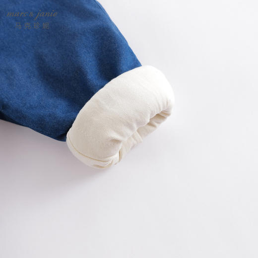 马克珍妮冬装新款 女童全棉牛仔夹棉束脚裤 儿童裤子221682 商品图4