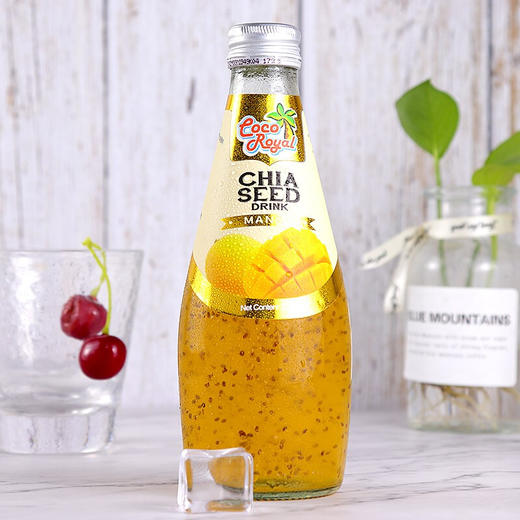 泰国可可优奇亚籽荔枝味/芒果味/水蜜桃味饮料290ml 添加果汁口感更加纯正 020024-1/020024-2 商品图1