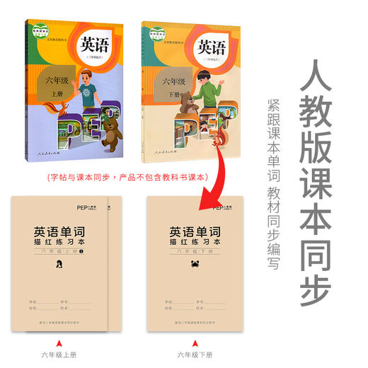 (仓发) 绍泽文化 小学生斜体英语单词描红本 练字本 人教版同步儿童临摹练字帖 六年级上下册/浙江工商大学出版社/王绍伟/6925960351501 商品图5