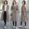 XL-fyz683 长款过膝风衣外套女春秋2022年新款英伦风修身收腰薄款早春大衣潮 商品缩略图3