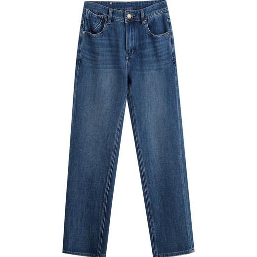 OLrain欧芮儿法式深色牛仔裤女早秋2022新款高级设计感显瘦直筒裤 商品图5