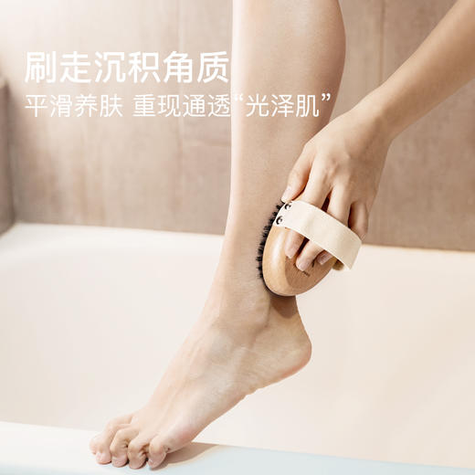 EverThames身体刷干刷猪鬃毛沐浴洗澡刷子去角质按摩搓背刷磨砂膏搓澡刷子 商品图3