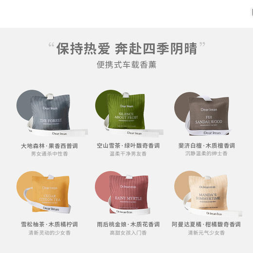 Dr艾琳车载香薰出风口摆件女士香水持久香氛香包（香味备注客服） 商品图4