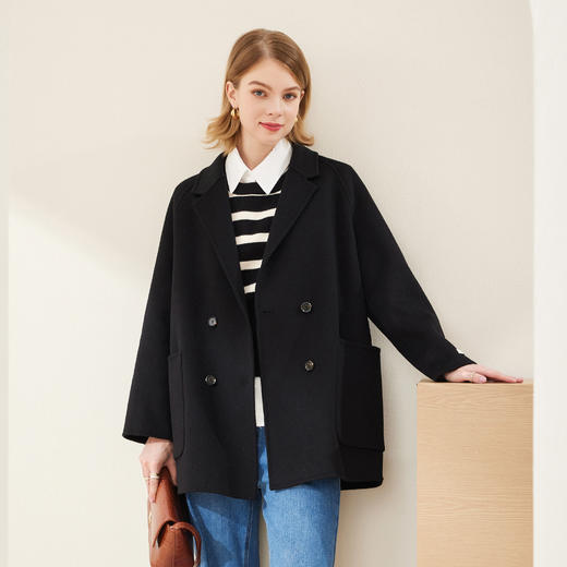 MH9E7斯尔丽瑟俪2022年冬上新商场同款经典小众西装通勤干练宽松大衣 商品图1