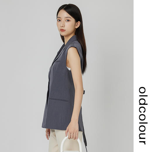 oldcolour法式复古西装马甲2022秋季新款气质收腰显瘦设计感坎肩 商品图3