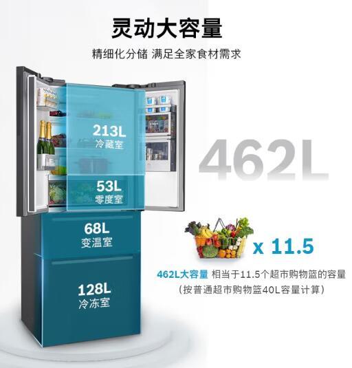 博世（BOSCH）462升多门微缝嵌入家用变频四开门冰箱  KFF72VA92C 商品图1