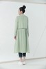 【伯妮斯茵】竹青色百搭气质中长款修身长袖翻领时尚过膝风衣 3D5781 商品缩略图9