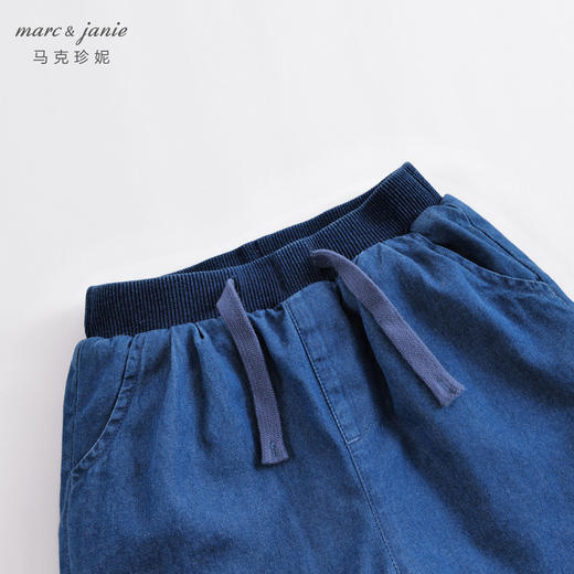 马克珍妮冬装新款 女童全棉牛仔夹棉束脚裤 儿童裤子221682 商品图2