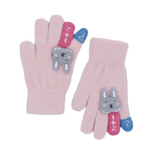 【亲肤保暖！加绒加厚儿童手套】兔年限定针织保暖儿童五指手套冬季户外防寒可爱毛绒手套分指手套超暖超可爱萌趣可爱到犯规！3-12岁冬季男童女童宝宝手套霜 商品图4
